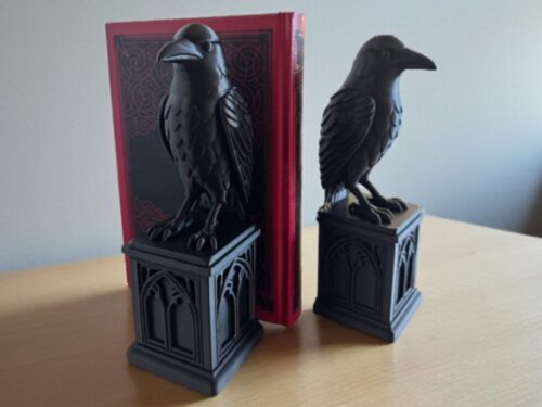 Gothic Raven Bookends Crow Book End Gothic Home
