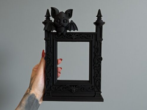 Cute Gothic Baby Bat Frame Spooky Wall Decor