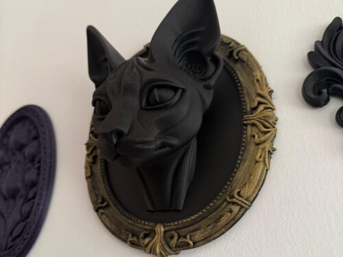Gothic Sphynx Oval Frame Gothic Decor Wall Decor