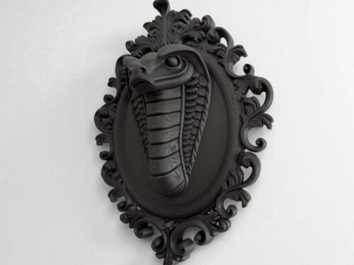 Gothic Snake Oval Frame Gothic Decor Wall Decor