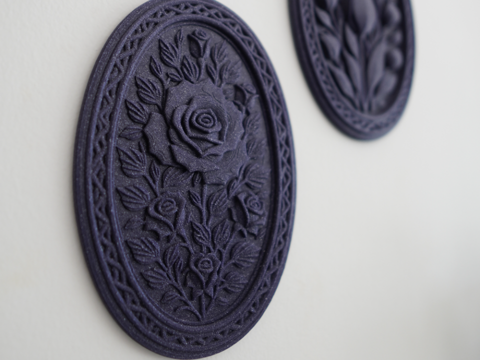 Goth Carved Rose Frame Gothic Decor Wall Decor
