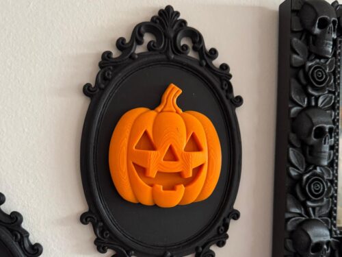 Halloween Pumpkin Wall Frame Gothic Home Decor
