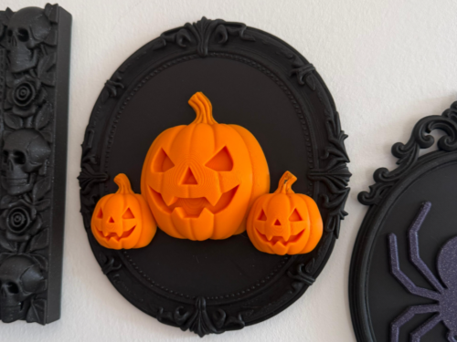 Halloween Pumpkins Wall Frame Gothic Home Decor